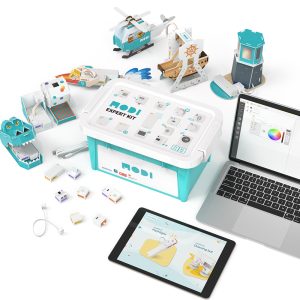 Laboratorio STEM con kits de robótica modular MODI